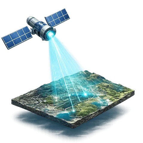 Satellites scan the Earth