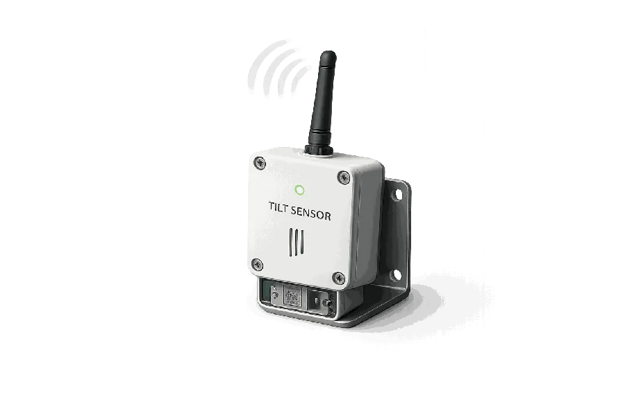 LandSure wireless tilt sensor with antenna installed in the ground